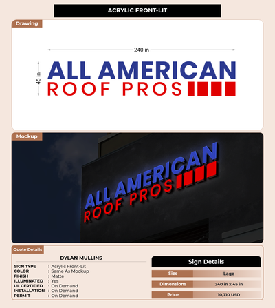 CUSTOM MOCKUP SIGN FOR Dylan Mullins