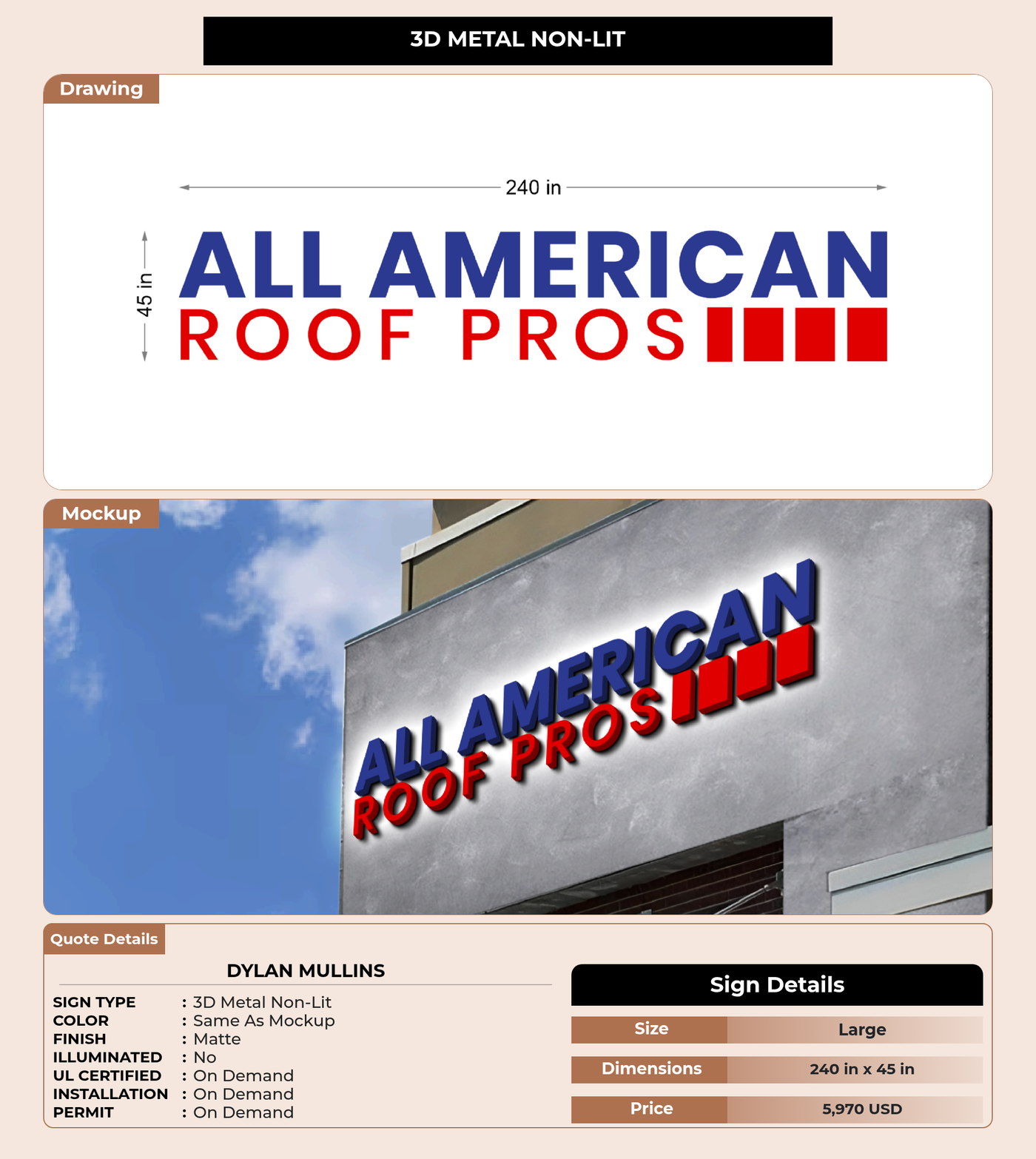 CUSTOM MOCKUP SIGN FOR Dylan Mullins