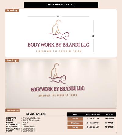 CUSTOM MOCKUP SIGN FOR Brandi Bohrer