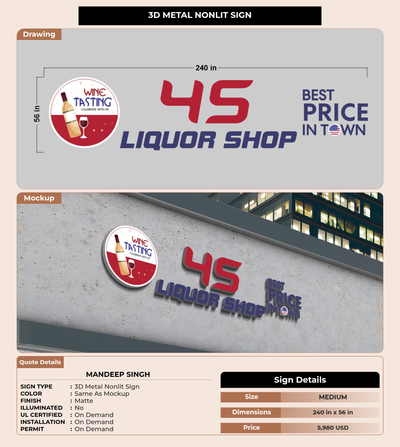 CUSTOM MOCKUP SIGN FOR Mandeep Singh