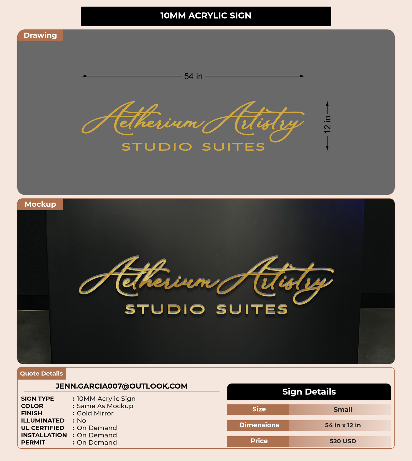 CUSTOM MOCKUP SIGN FOR jenn.garcia007@outlook.com