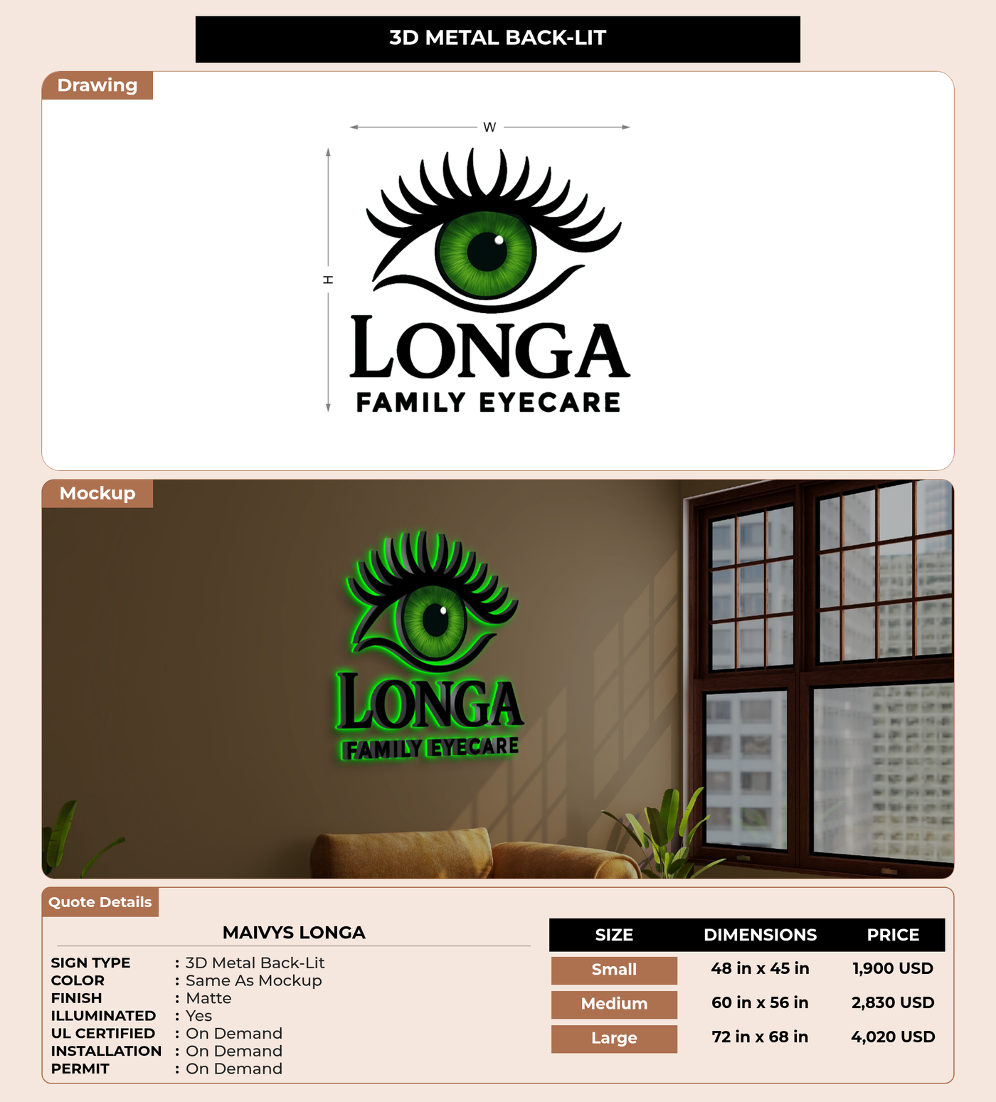 CUSTOM MOCKUP SIGN FOR Maivys Longa