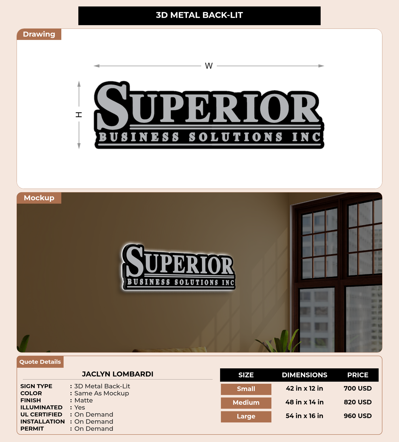 CUSTOM MOCKUP SIGN FOR Jaclyn Lombardi