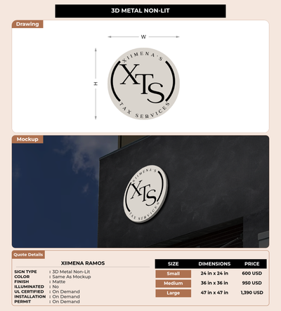 CUSTOM MOCKUP SIGN FOR Xiimena Ramos