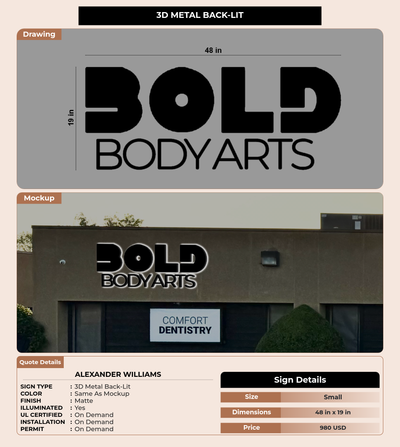 CUSTOM MOCKUP SIGN FOR Alexander Williams