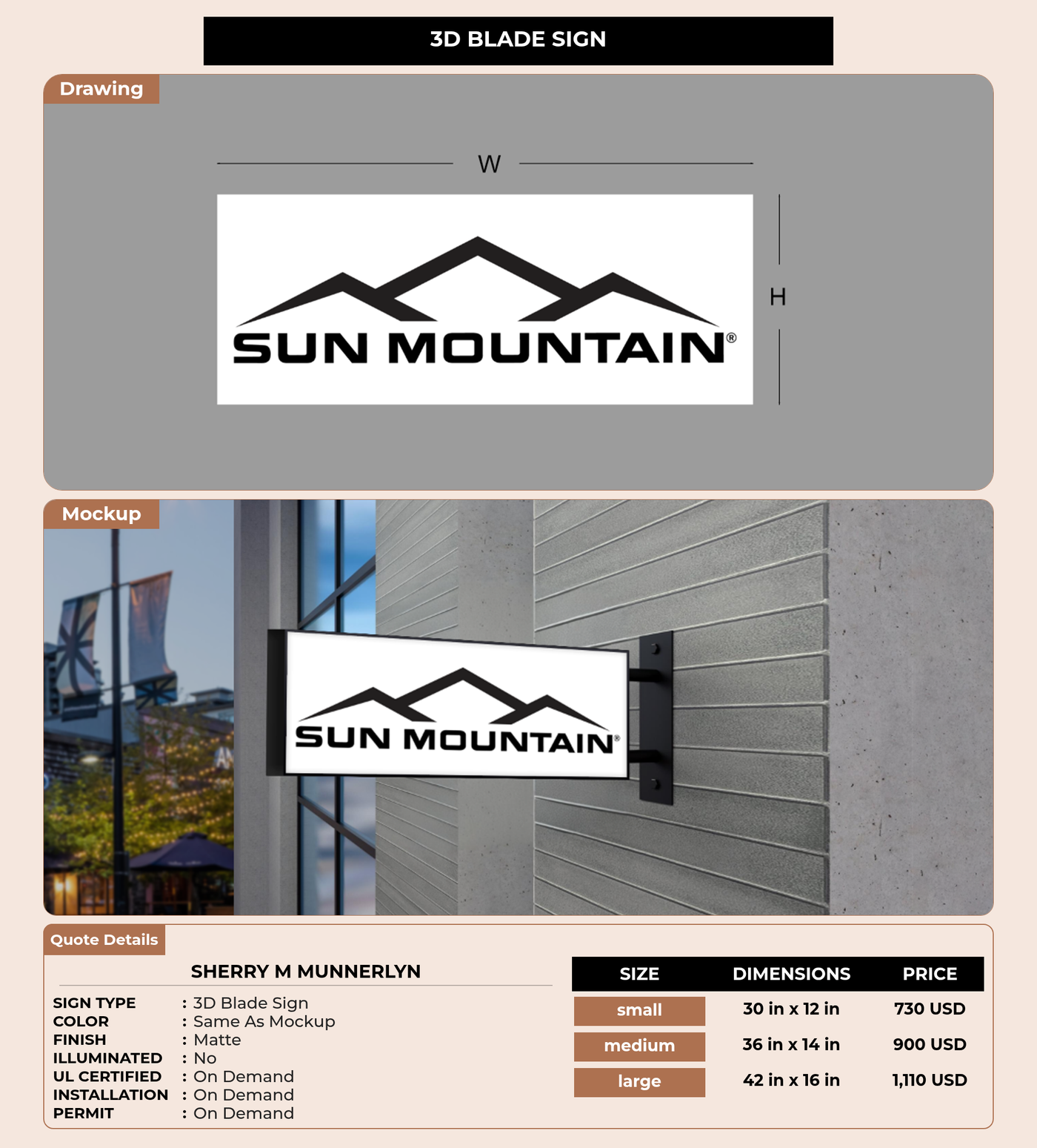 CUSTOM MOCKUP SIGN FOR Sherry M	Munnerlyn