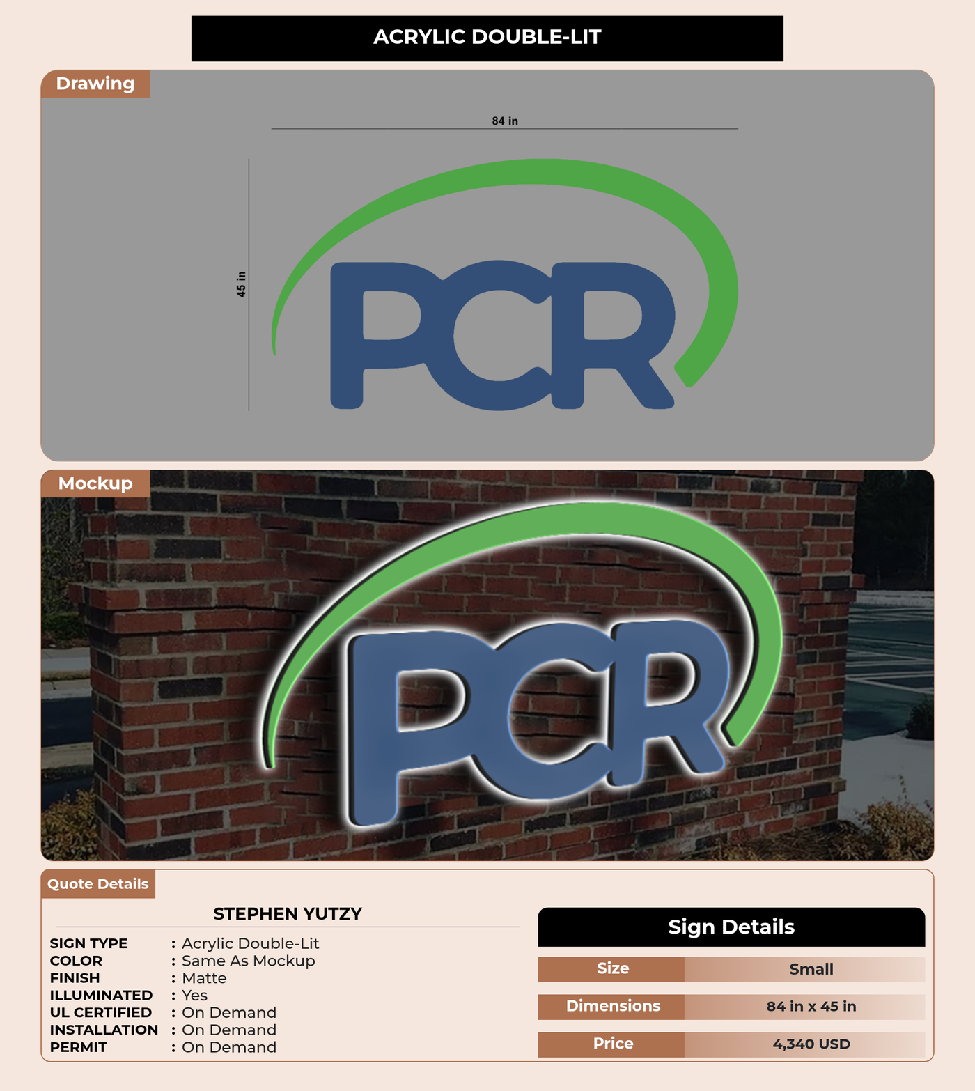 CUSTOM MOCKUP SIGN FOR Stephen Yutzy