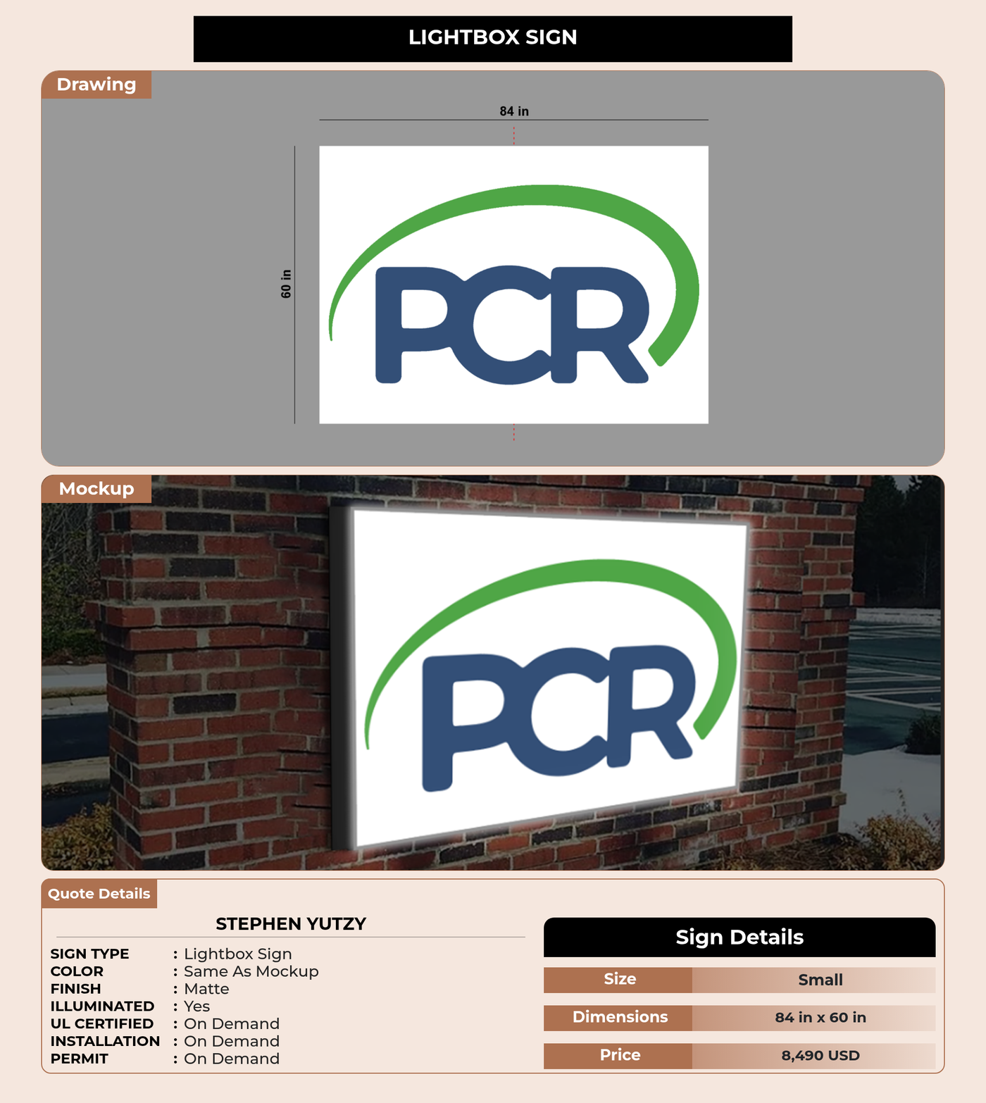 CUSTOM MOCKUP SIGN FOR Stephen Yutzy