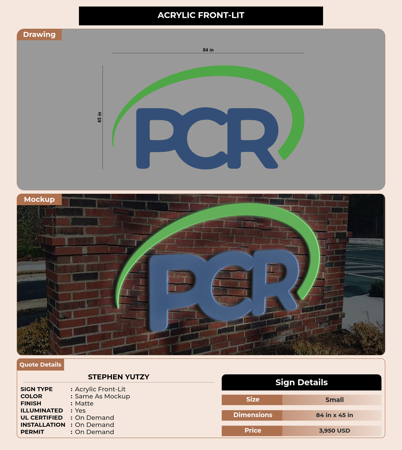 CUSTOM MOCKUP SIGN FOR Stephen Yutzy