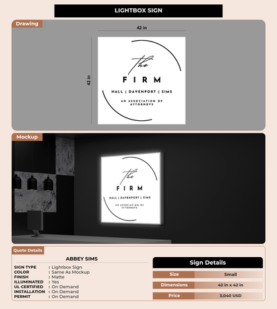 CUSTOM MOCKUP SIGN FOR Abbey Sims