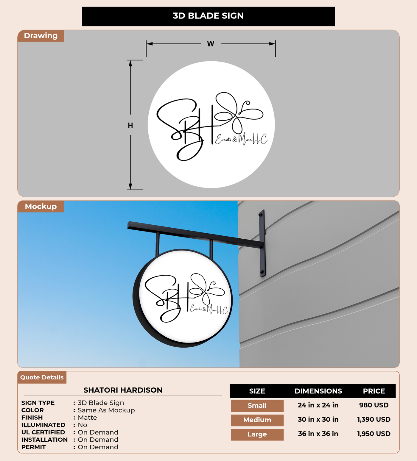 CUSTOM MOCKUP SIGN FOR ShaTori Hardison