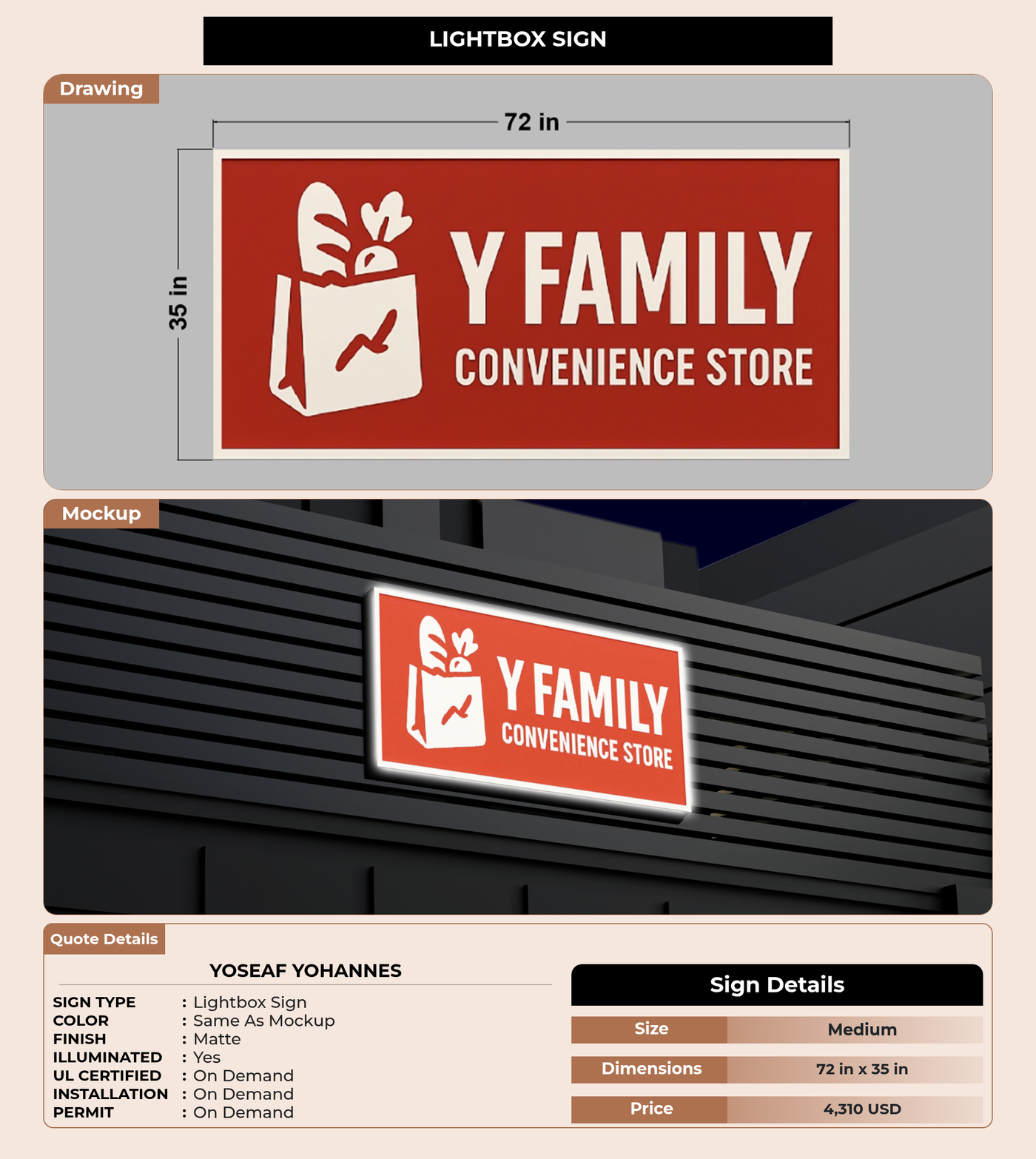 CUSTOM MOCKUP SIGN FOR yoseaf yohannes