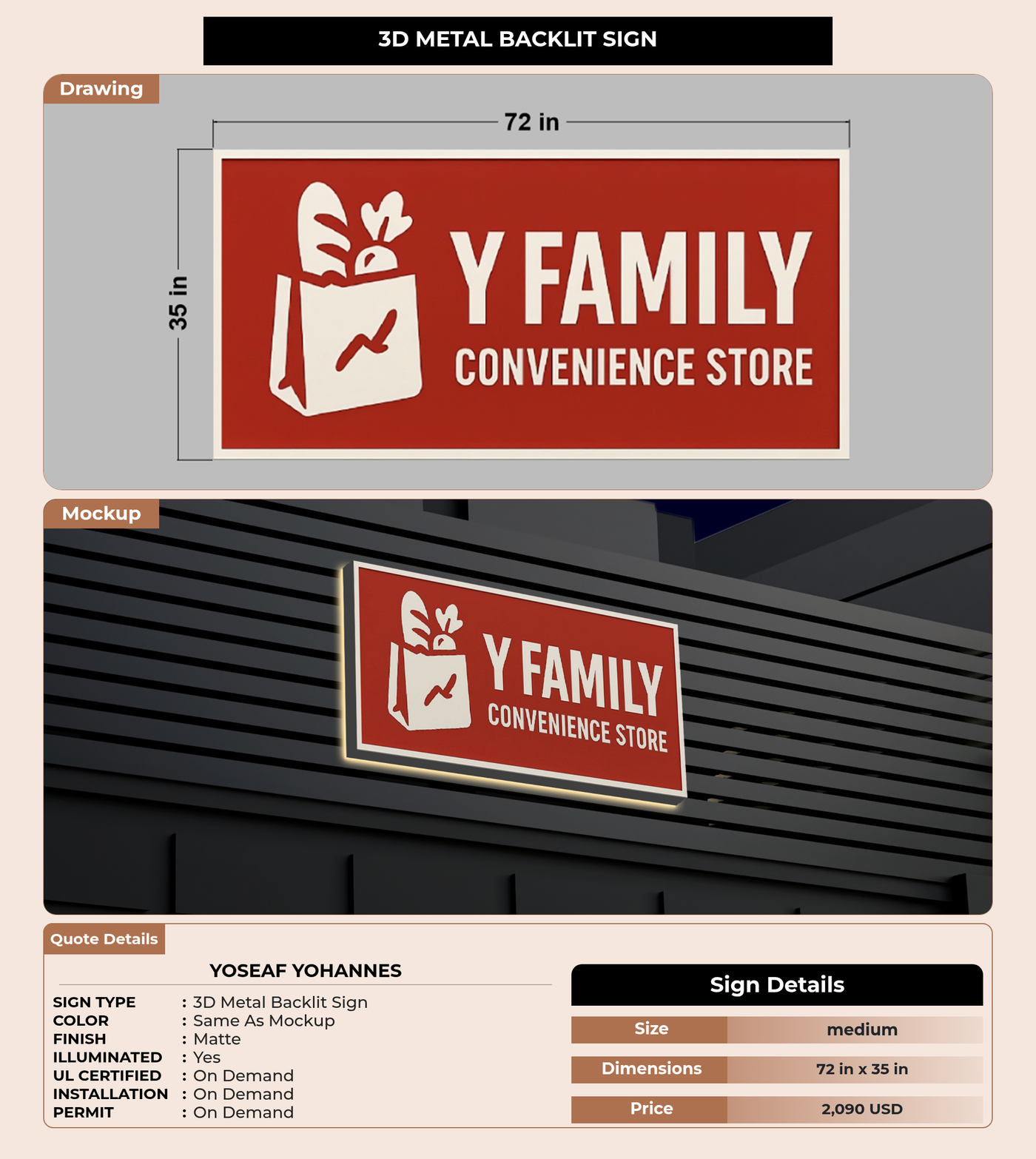 CUSTOM MOCKUP SIGN FOR yoseaf yohannes