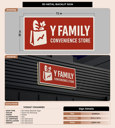 CUSTOM MOCKUP SIGN FOR yoseaf yohannes