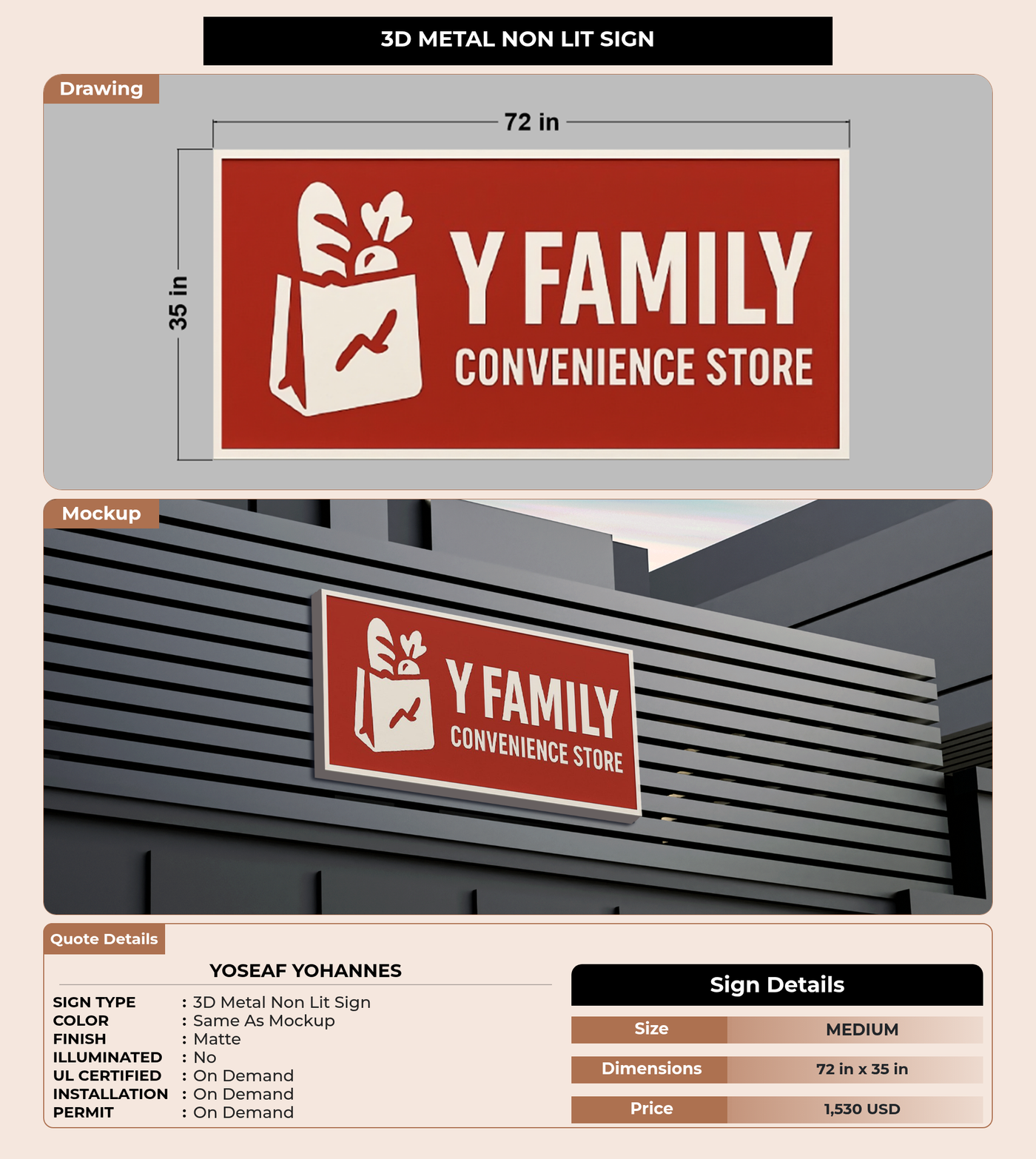 CUSTOM MOCKUP SIGN FOR yoseaf yohannes