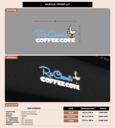 CUSTOM MOCKUP SIGN FOR Jen Sterns