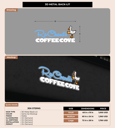 CUSTOM MOCKUP SIGN FOR Jen Sterns