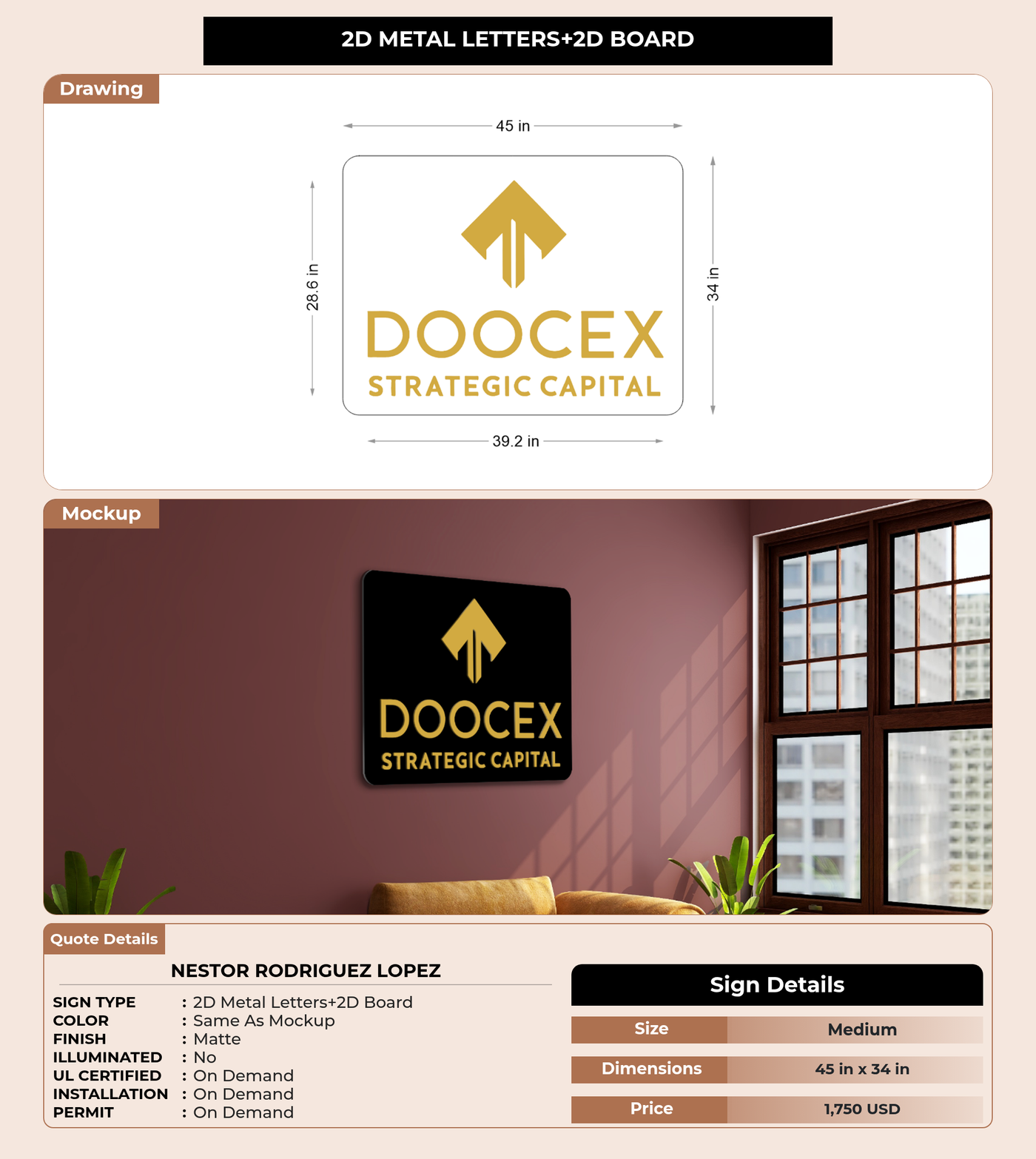CUSTOM MOCKUP SIGN FOR Nestor Rodriguez Lopez