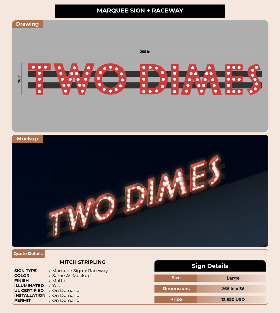 50% DEPOSIT LINK CUSTOM MOCKUP SIGN FOR Mitch Stripling