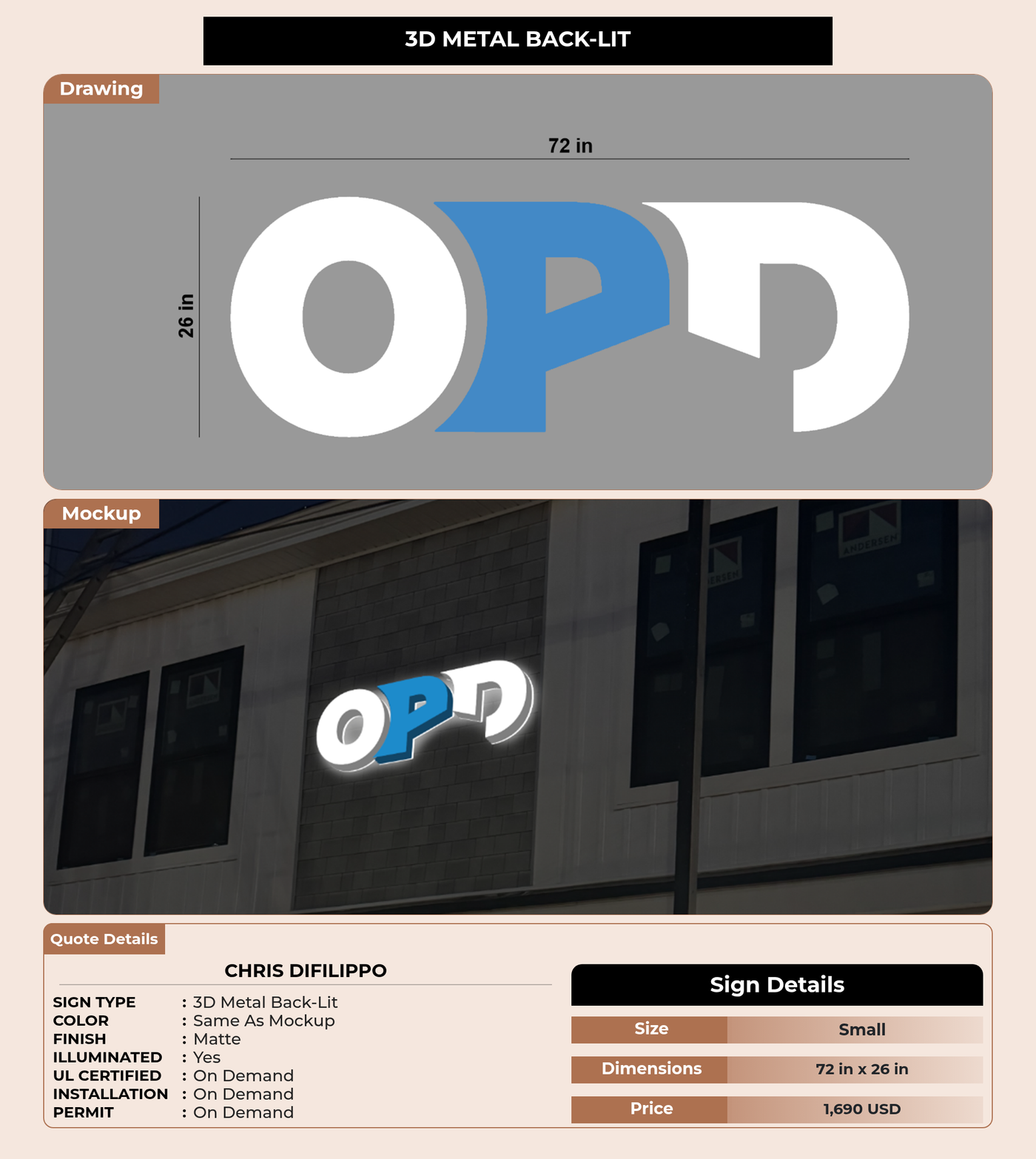 CUSTOM MOCKUP SIGN FOR Chris DiFilippo