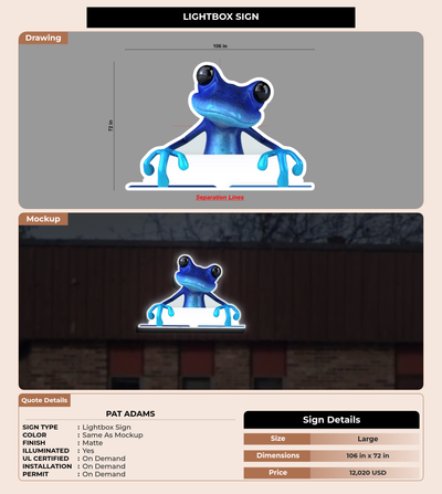 CUSTOM MOCKUP SIGN FOR Pat Adams