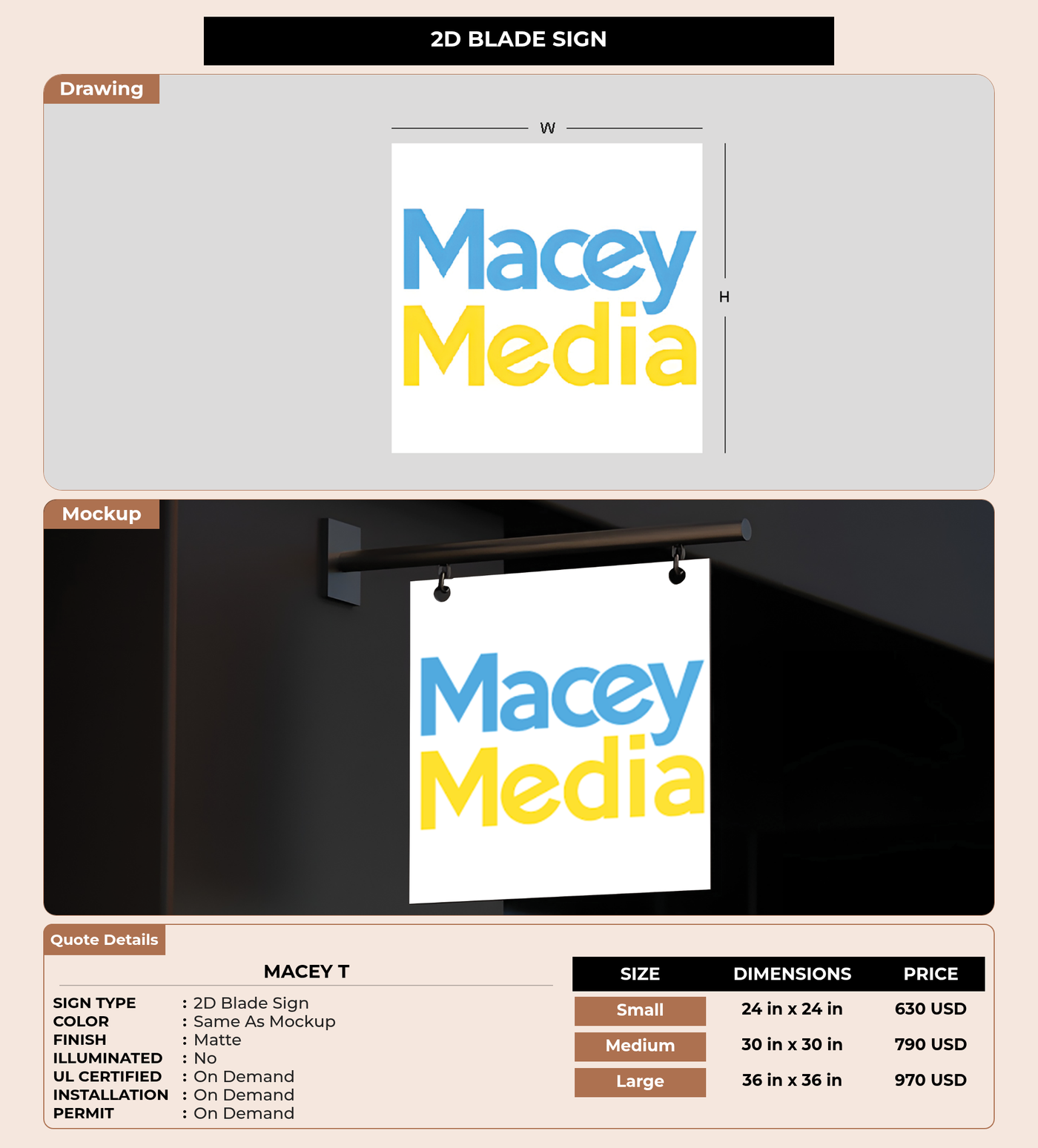 CUSTOM MOCKUP SIGN FOR Macey T
