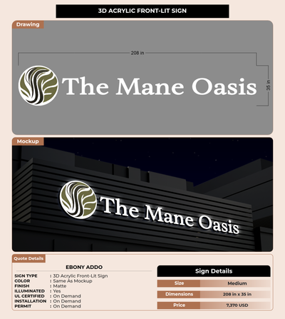 CUSTOM MOCKUP SIGN FOR Ebony Addo