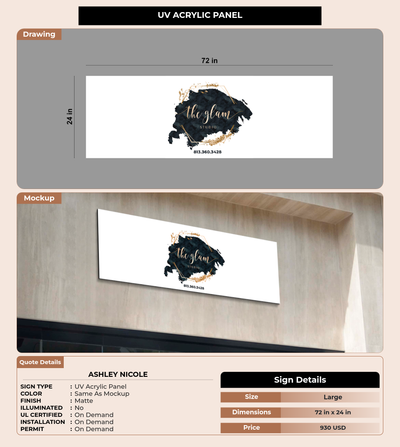 CUSTOM MOCKUP SIGN FOR Ashley Nicole