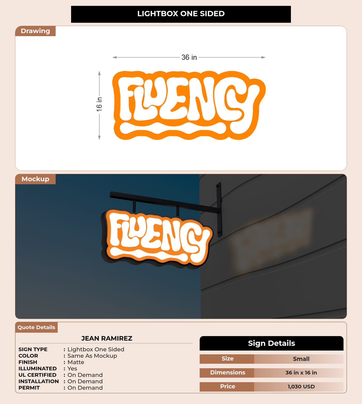 CUSTOM MOCKUP SIGN FOR Jean Ramirez