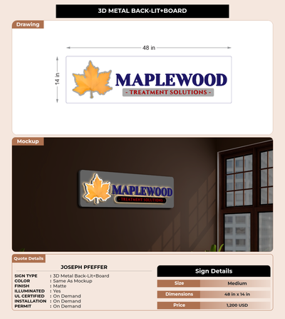 CUSTOM MOCKUP SIGN FOR Joseph Pfeffer