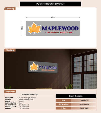 CUSTOM MOCKUP SIGN FOR Joseph Pfeffer