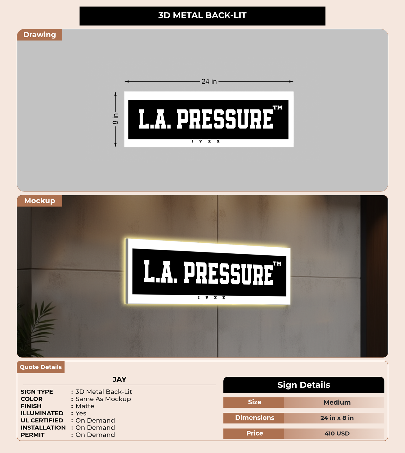 CUSTOM MOCKUP SIGN FOR Jay