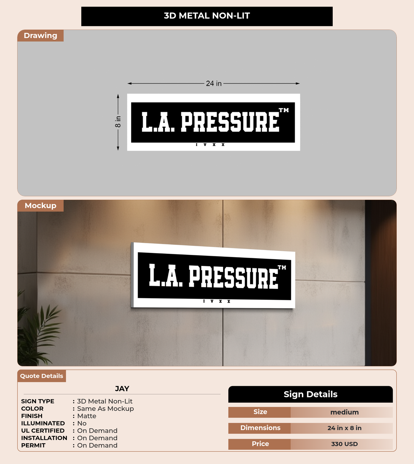 CUSTOM MOCKUP SIGN FOR Jay