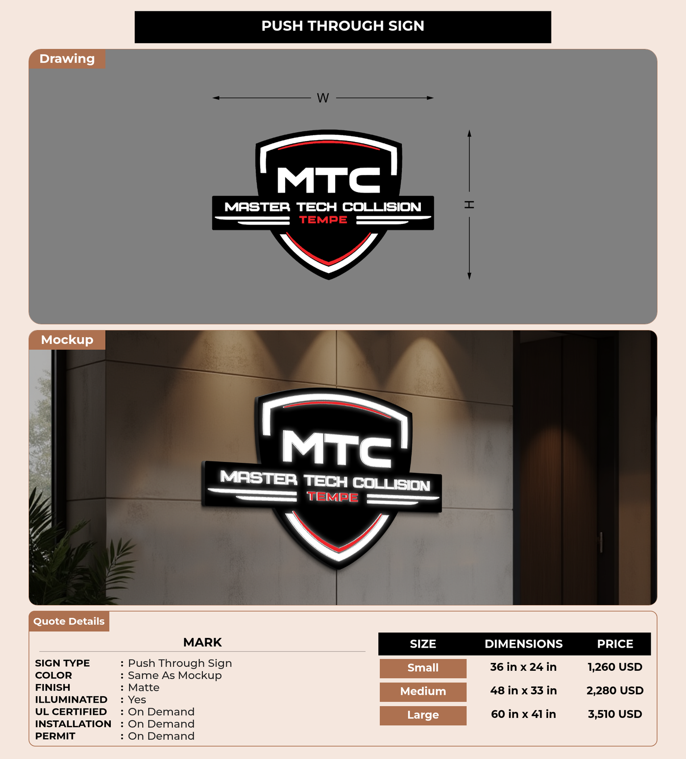 CUSTOM MOCKUP SIGN FOR Mark