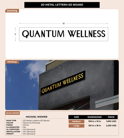 CUSTOM MOCKUP SIGN FOR Michael Widmer