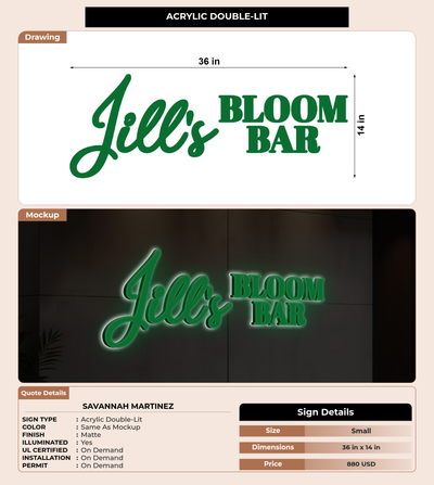 CUSTOM MOCKUP SIGN FOR savannah martinez