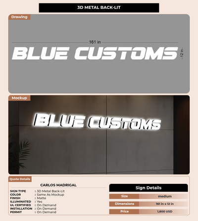 CUSTOM MOCKUP SIGN FOR Carlos Madrigal