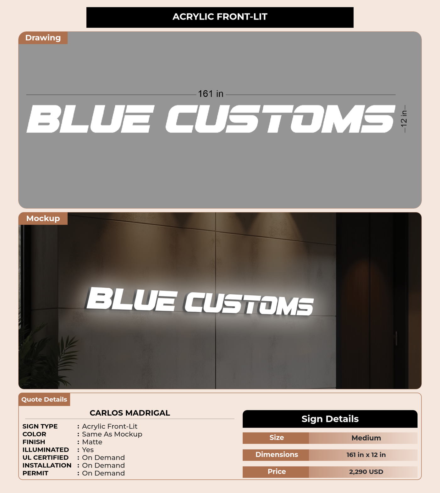 CUSTOM MOCKUP SIGN FOR Carlos Madrigal
