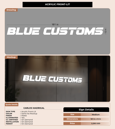 CUSTOM MOCKUP SIGN FOR Carlos Madrigal