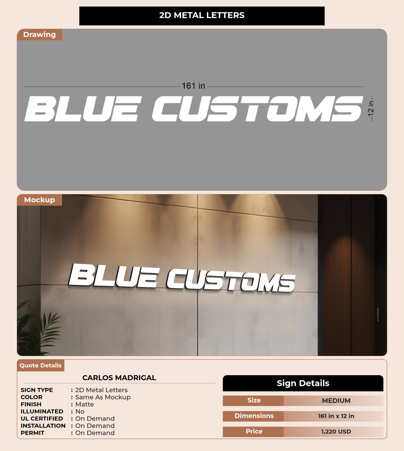 CUSTOM MOCKUP SIGN FOR Carlos Madrigal