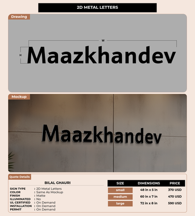 CUSTOM MOCKUP SIGN FOR Bilal Ghauri