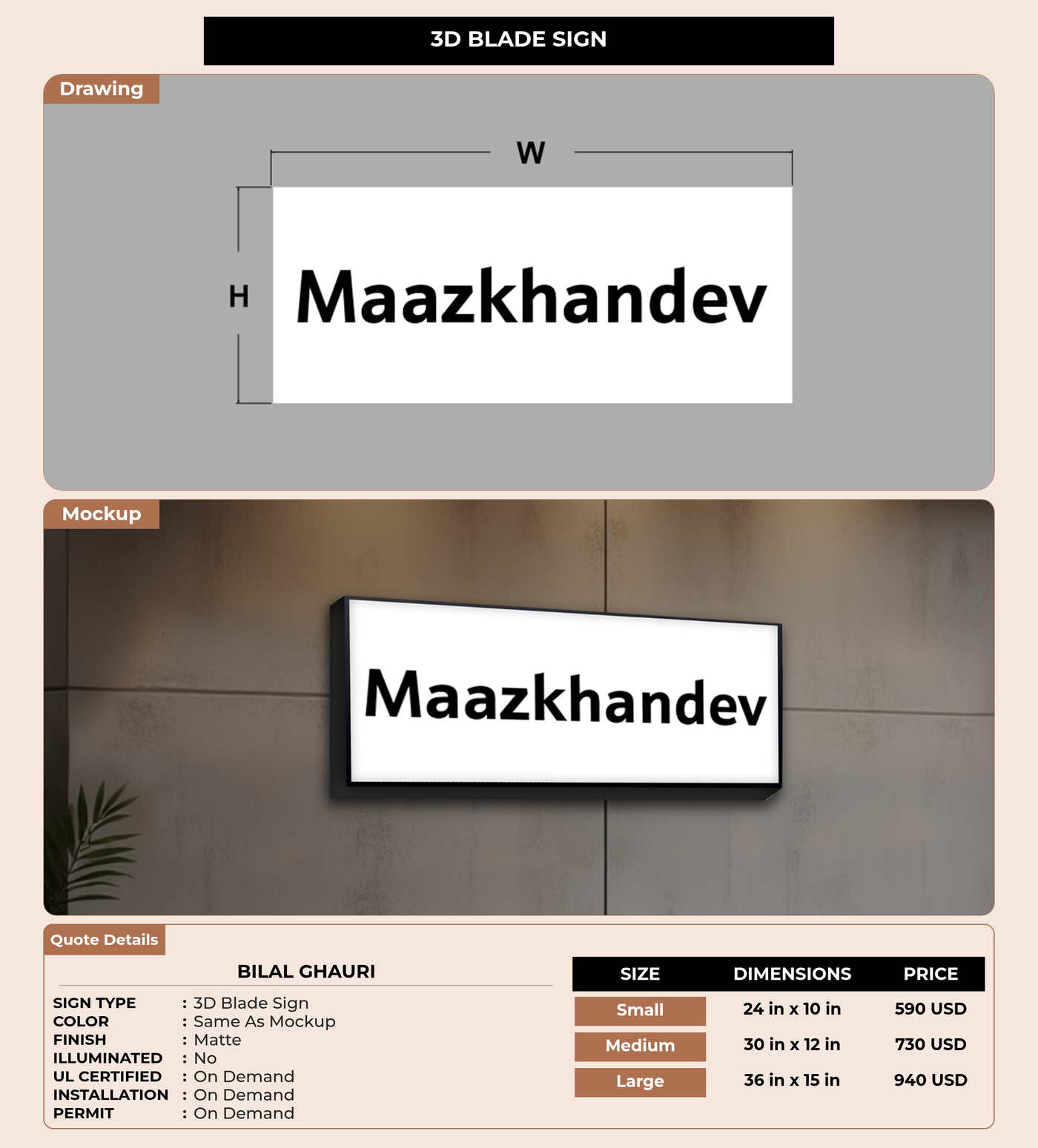 CUSTOM MOCKUP SIGN FOR Bilal Ghauri