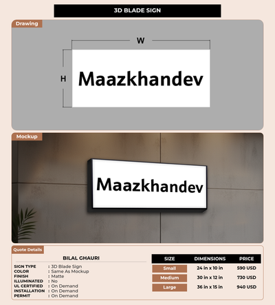 CUSTOM MOCKUP SIGN FOR Bilal Ghauri