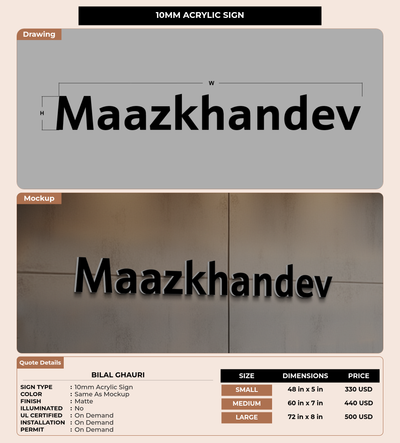 CUSTOM MOCKUP SIGN FOR Bilal Ghauri