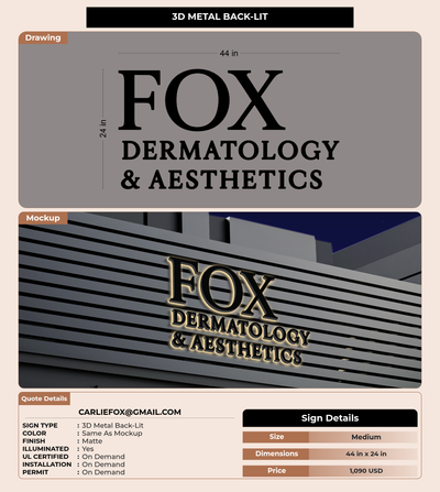 CUSTOM MOCKUP SIGN FOR carliefox@gmail.com