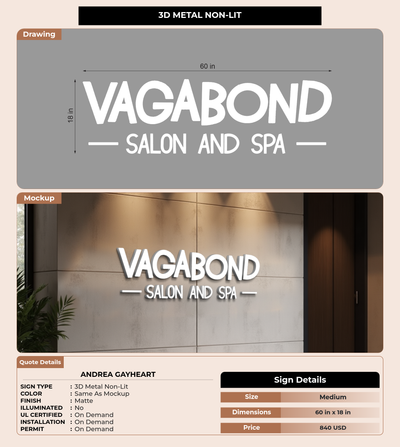 CUSTOM MOCKUP SIGN FOR Andrea Gayheart
