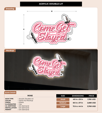 CUSTOM MOCKUP SIGN FOR Rose