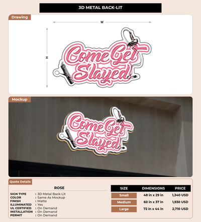 CUSTOM MOCKUP SIGN FOR Rose