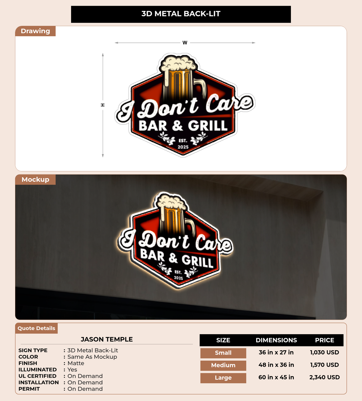 CUSTOM MOCKUP SIGN FOR Jason Temple