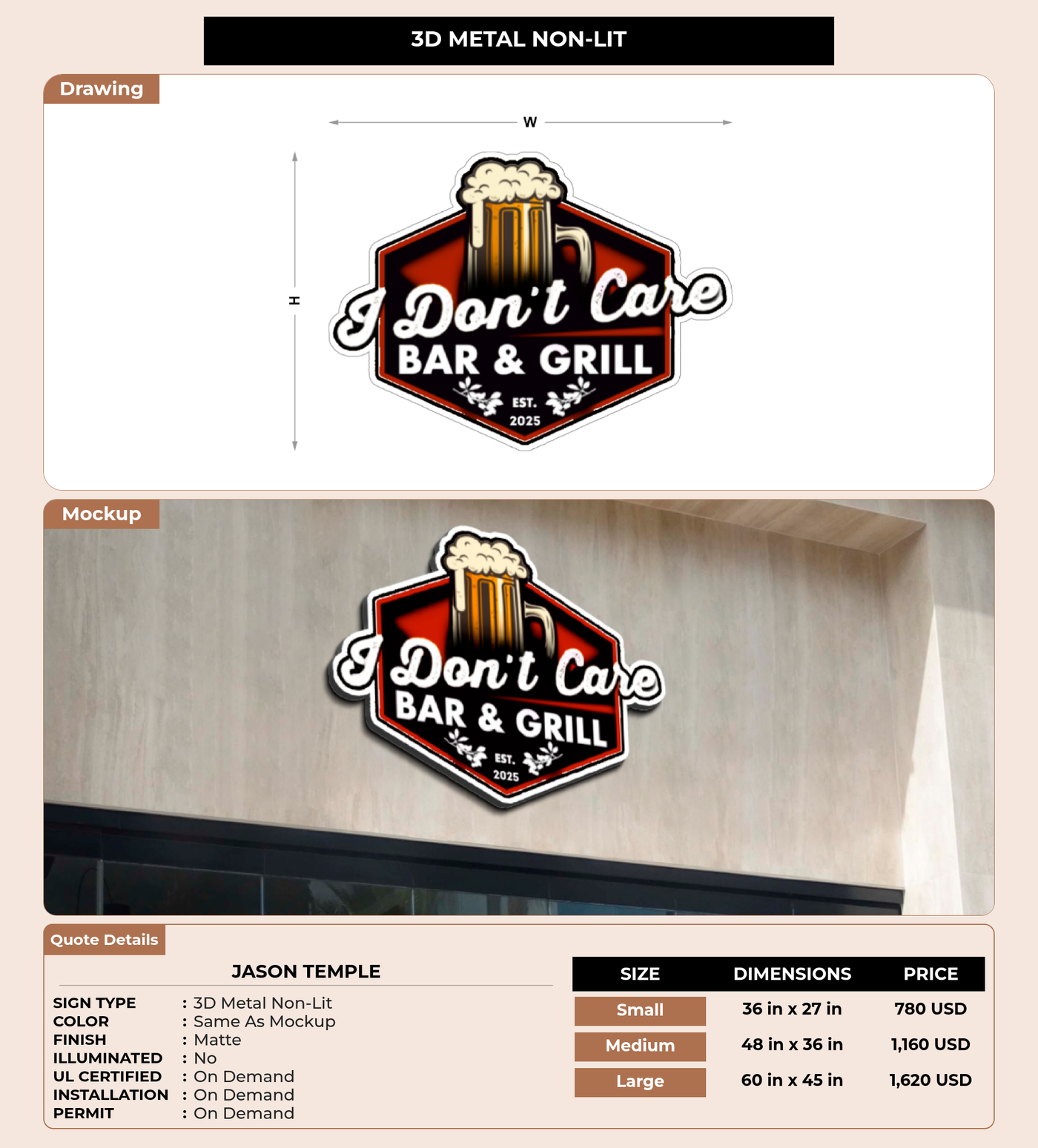 CUSTOM MOCKUP SIGN FOR Jason Temple